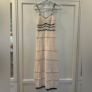 Commense Black and White Maxi Dress